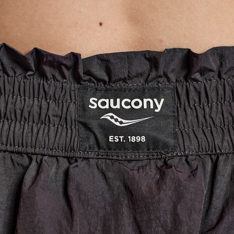 Women's Saucony Unwind Shorts Black | PLNQSWA-81