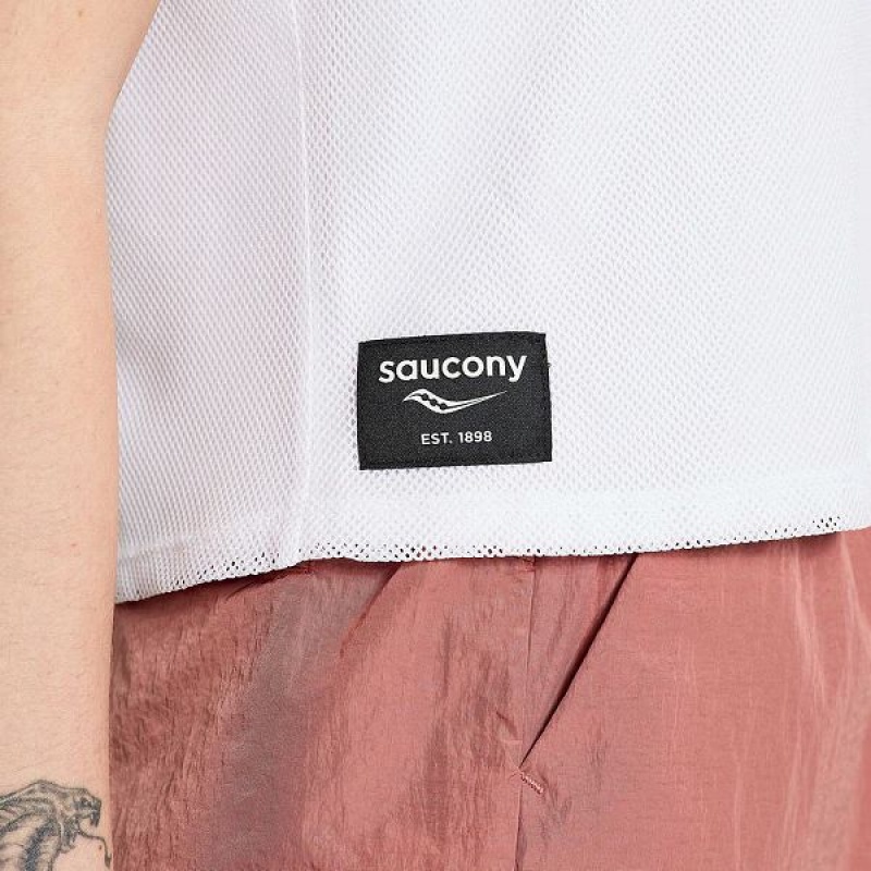 Women's Saucony Unwind Sleeveless Tops White | JGCKQMI-27