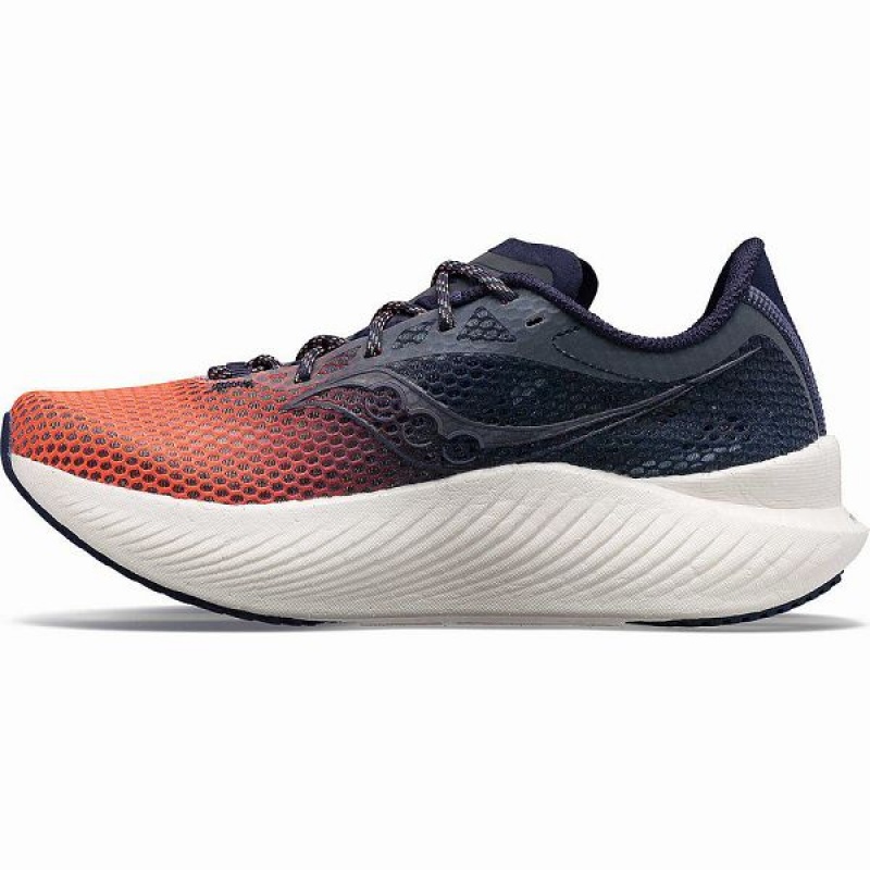 Women's Saucony VIZIPRO Endorphin Pro 3 Running Shoes Orange / Navy | CVZQEAT-54