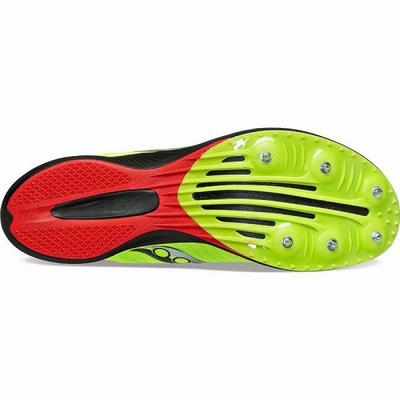 Women's Saucony Velocity MP Spikes Shoes Yellow / Black | MKWNJYD-26