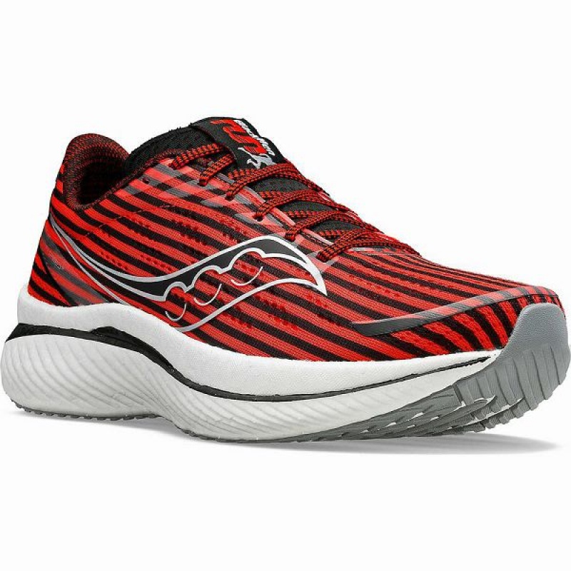 Women's Saucony X Black Men Run Endorphin Speed 3 Running Shoes Black / Red | ILJCZQS-41